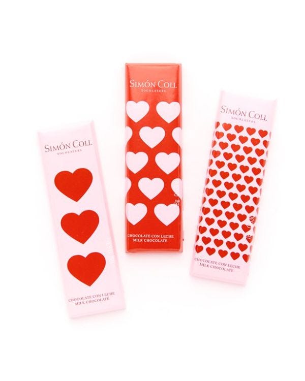 Milk Chocolate Heart 3 Mini Bars Strip - 54g (3pk)