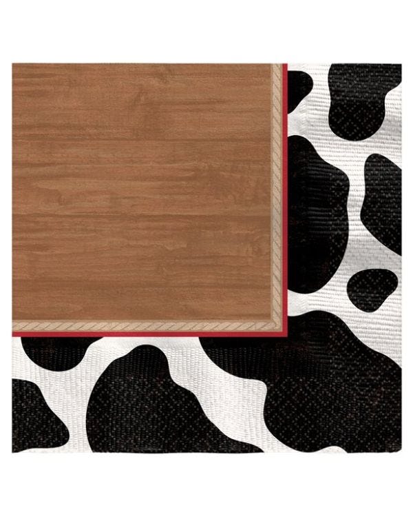 Western Party Lunch Paper Napkins - 33cm (16pk)