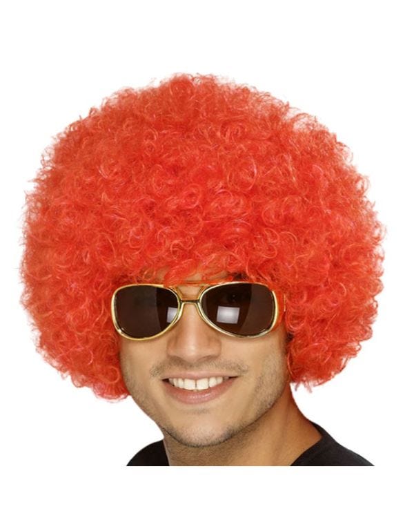 Red Afro Wig