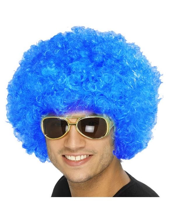 Blue Afro Wig