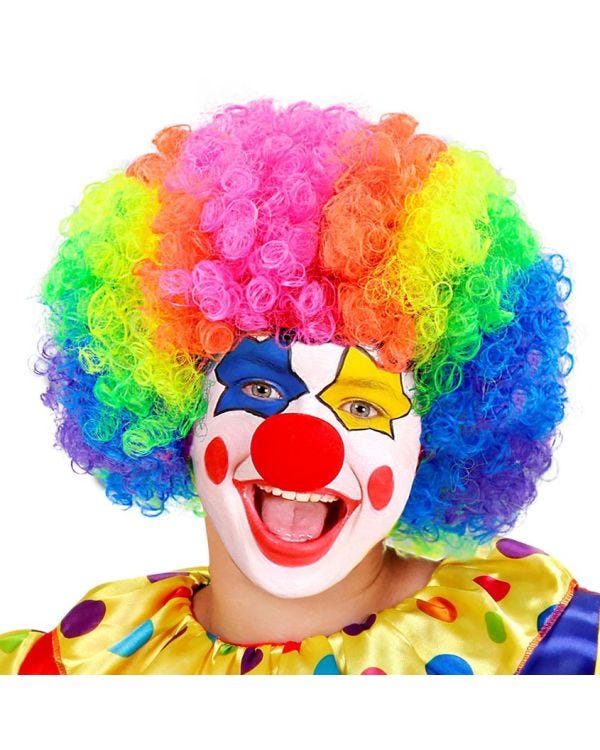 Rainbow Clown Wig - Child