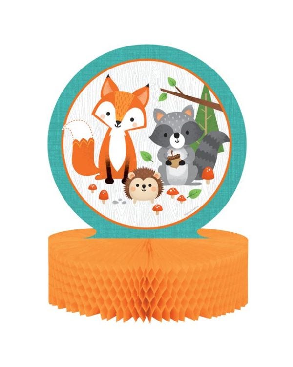 Woodland Animals Honeycomb Table Centrepiece - 23cm x 30.5cm