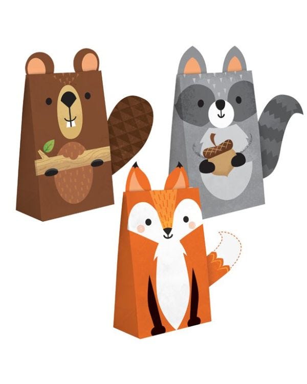 Woodland Animals Treat Bags (8pk)
