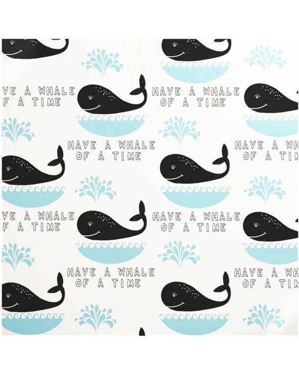 Have a Whale of a Time&#039; Sheet of Eco Gift Wrap - 50cm x 70cm