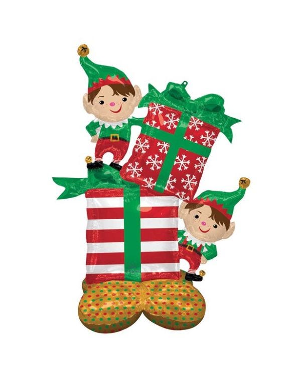 Christmas Elves AirLoonz Foil Balloon - 53&quot; x 36&quot;