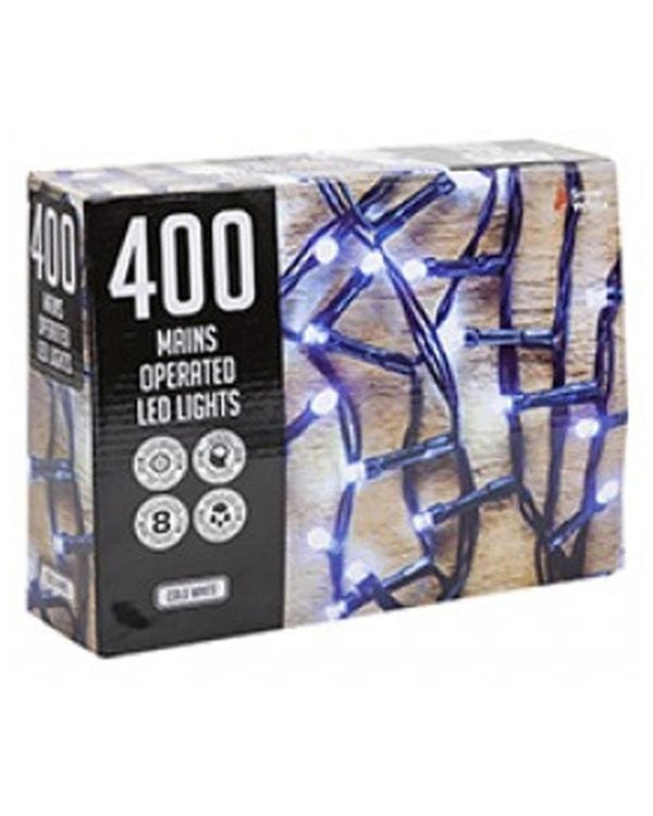 400 Cold White Outdoor LED Lights - Mains Operated