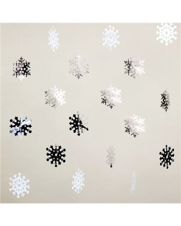 Snowflake Hanging String Decoration - 2.1m (6pk)