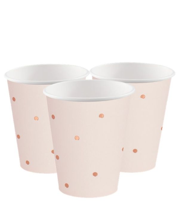 Rose Gold Foiled Paper Shot Cups - 114ml (10pk)