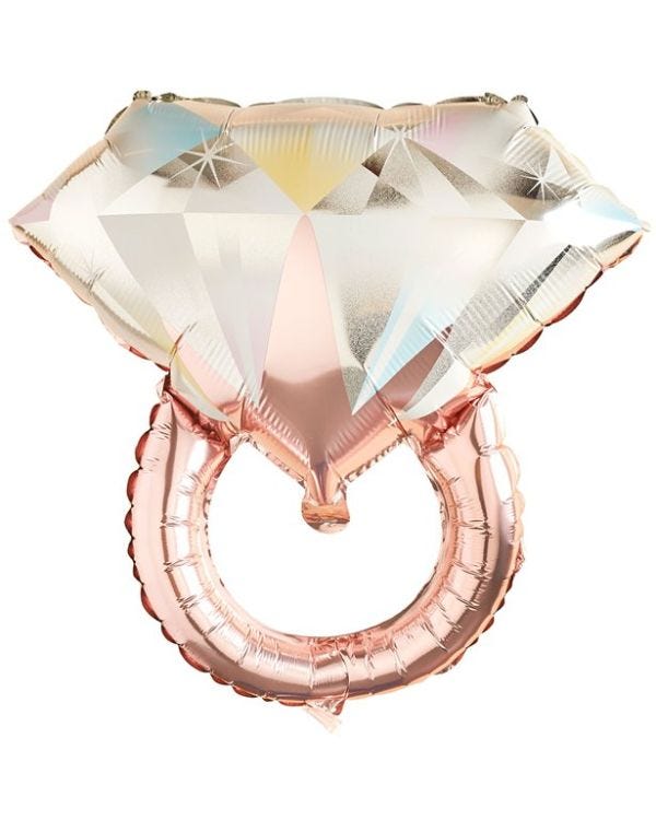She Said Yaaas Rose Gold Ring Foil Balloon - 26&quot;