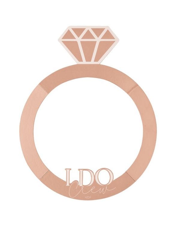 Rose Gold Hen Party Ring Photo Prop Frame