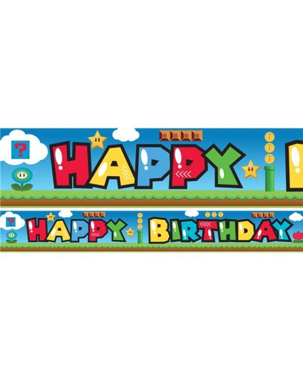 Super Mario Style Paper Banners - 1m (3pk)