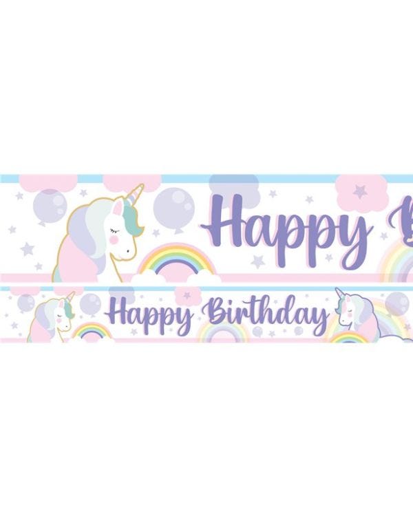 Unicorn Wishes Paper Banners - 1m (3pk)