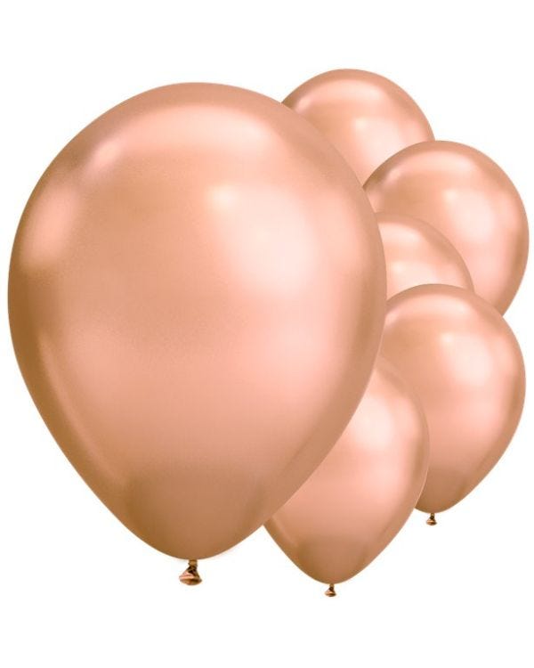 Rose Gold Chrome Balloons - 11&quot; Latex (25pk)
