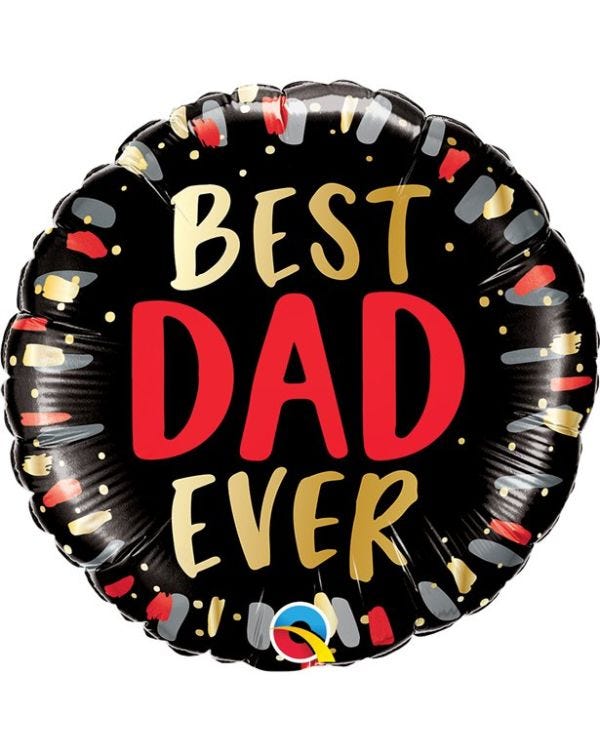 Best Dad Ever Black &amp; Gold Balloon - 18&quot; Foil