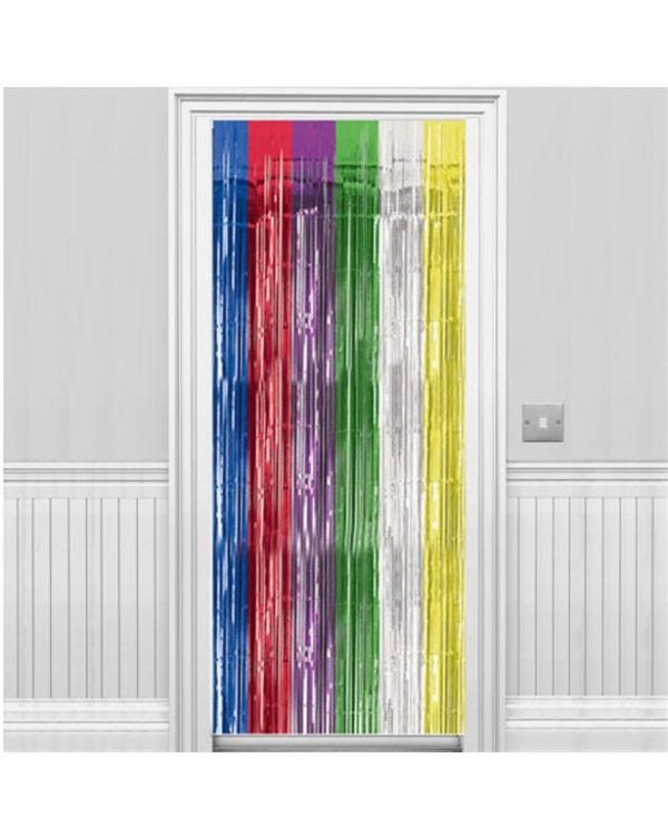 Multi Coloured Foil Curtain - 2.4m