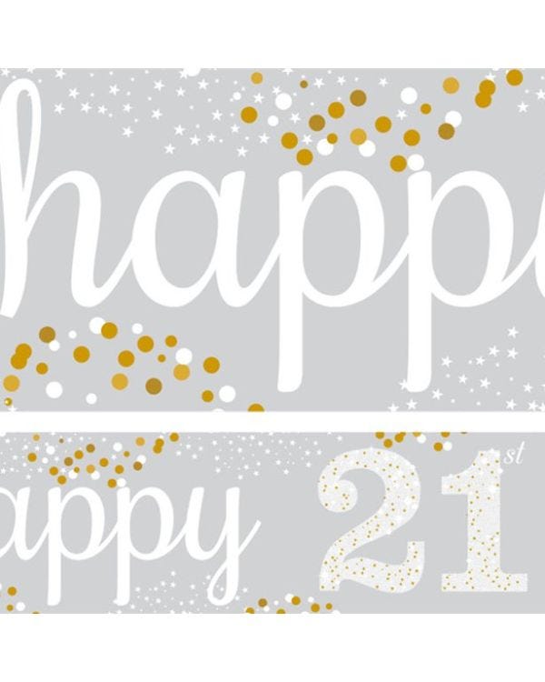 21st Birthday Paper Banners - 1m (3pk)