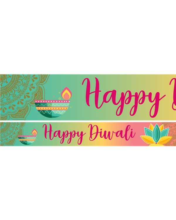 Happy Diwali Paper Banners - 1m (3pk)