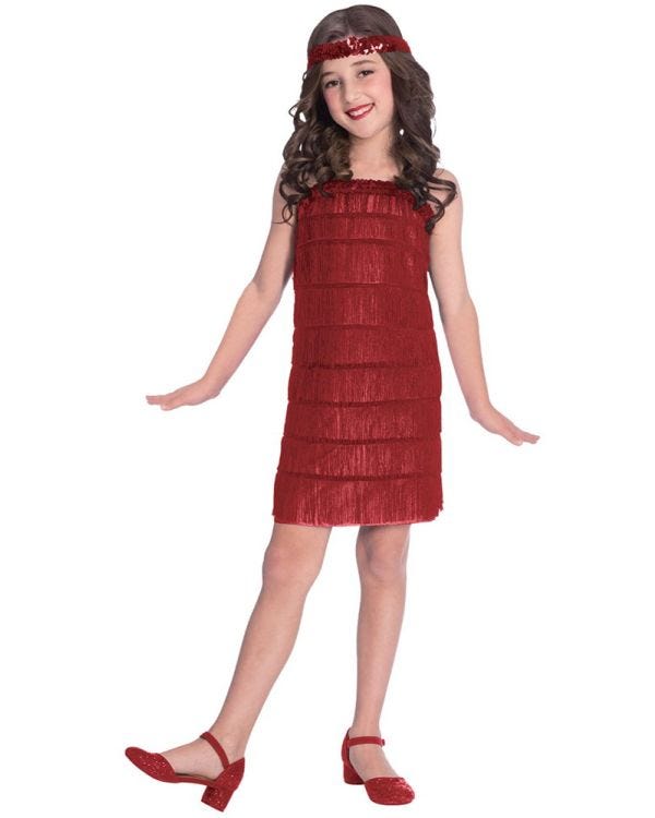Red Flapper Dress - Child Costume