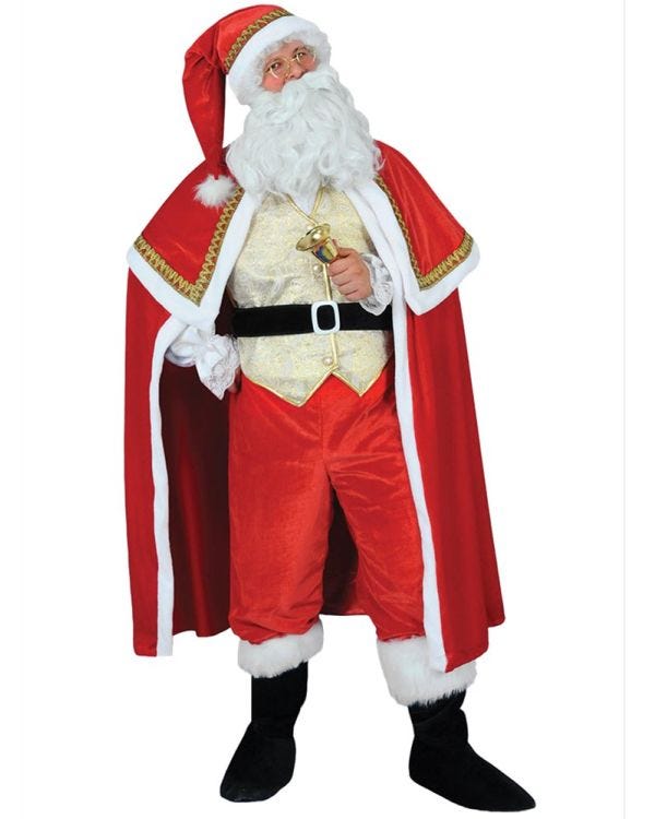 Super Deluxe Gold Santa Suit - Adult Costume