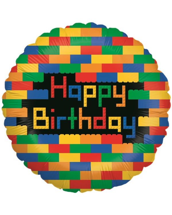 Birthday Blocks Foil Balloon - 18&quot;