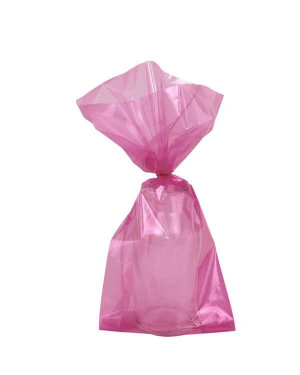 Hot Pink Small Cello Party Bags - 24cm (25pk)