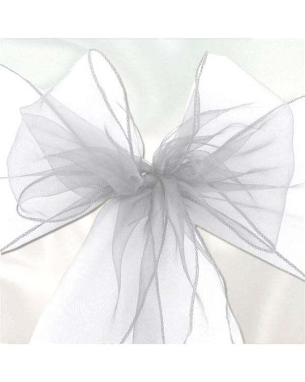 White Organza Chair Sash - 3m
