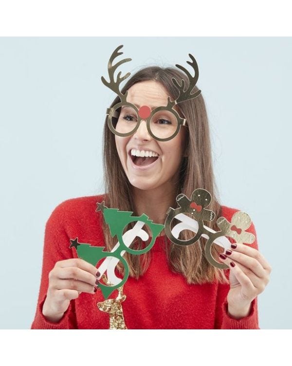 Novelty Fun Paper Glasses (8pk)