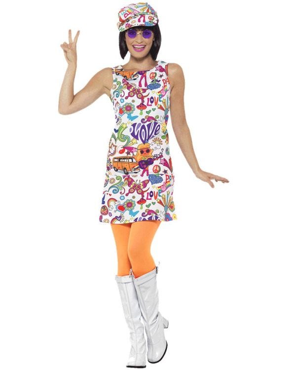60s Groovy Chick - Adult Costume