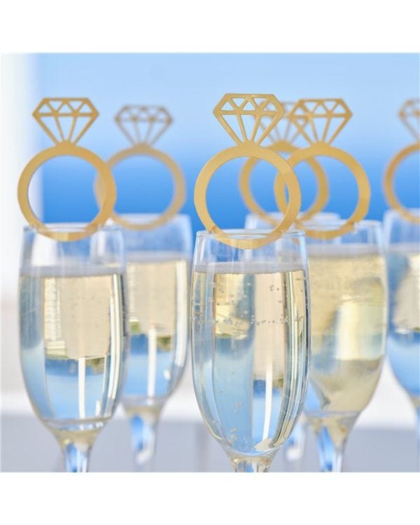 Engagement Ring Drinks Toppers (6pk)