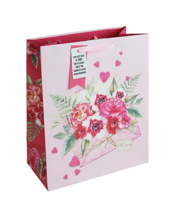 Love Letter Large Gift Bag - 26.5cm x 33xm