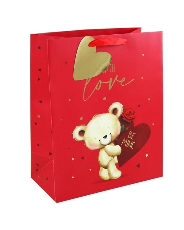 Cute Bear Large Gift Bag - 26.5cm x 33xm