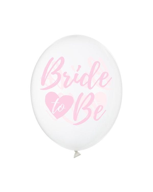 Bride To Be Clear Balloons - 12&quot;Latex(6pk)