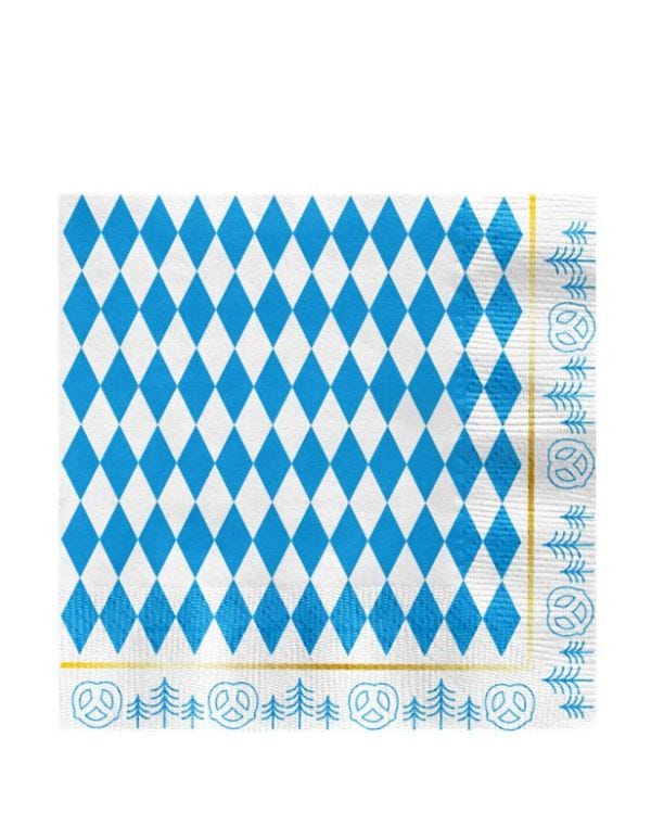 Oktoberfest Pattern Paper Napkins - 33cm (20pk)