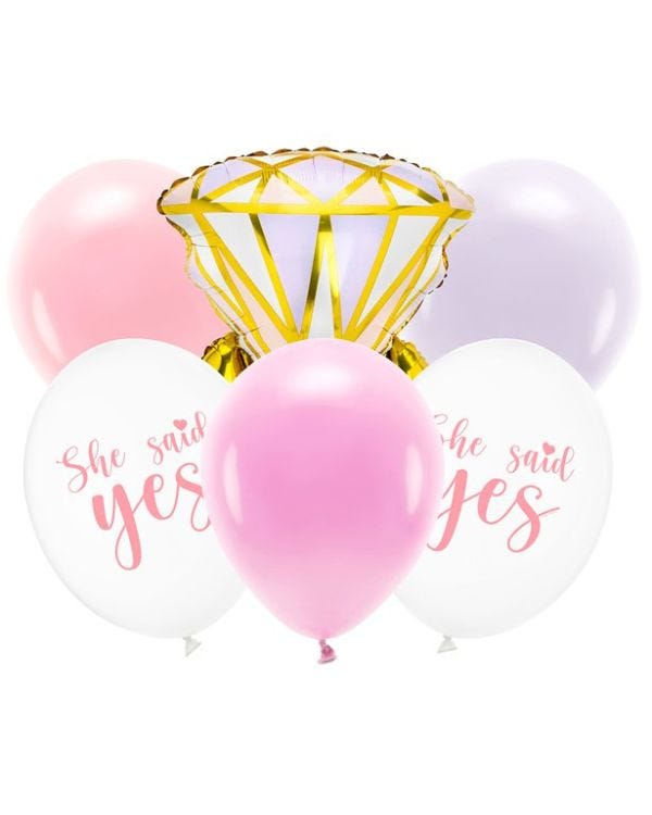 She Said Yes Balloon Bouquet