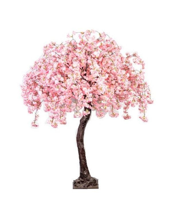Pink Flowered Trailing Artificial Blossom Tree - 280cm