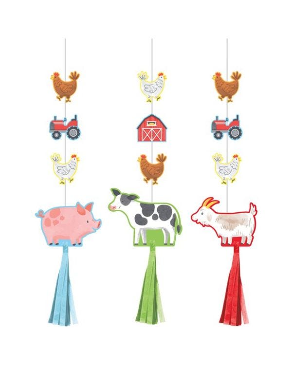 Farm Animals Hanging Decorations