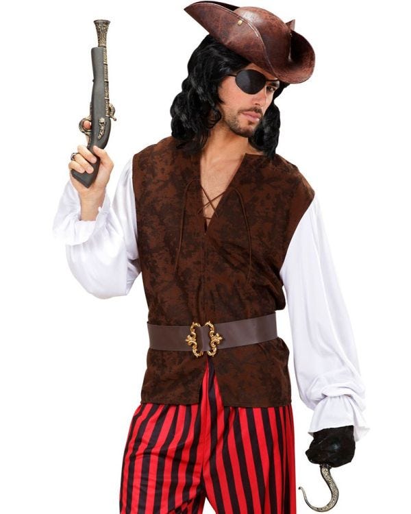 Pirate Shirt and Waistcoat - Adult Costume