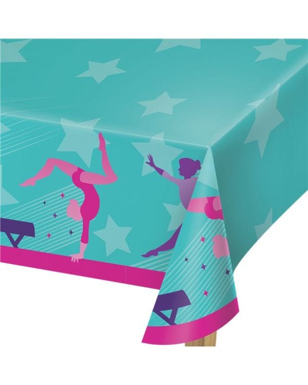 Gymnastics Party Paper Table Cover - 1.3m x 2.6m