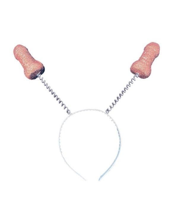 Rose Gold Glitter Willy Head Boppers