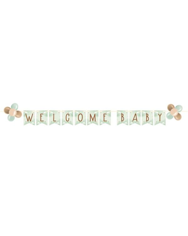 Teddy Bear &#039;Welcome Baby&#039; Paper Banner - 2.6m
