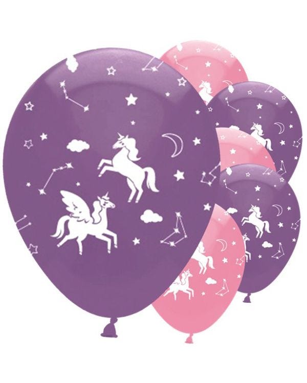 Unicorn Galaxy Balloons - 12&quot; Latex (6pk)