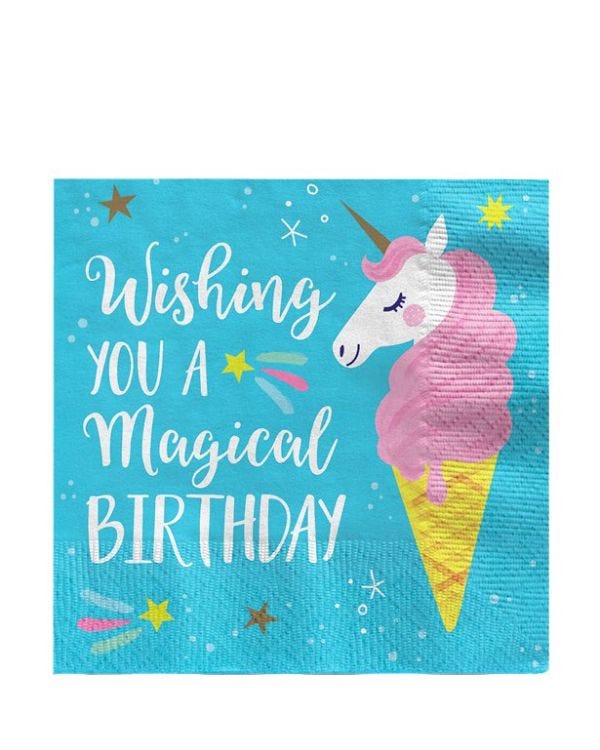 Unicorn Galaxy Paper Napkins - 33cm (16pk)