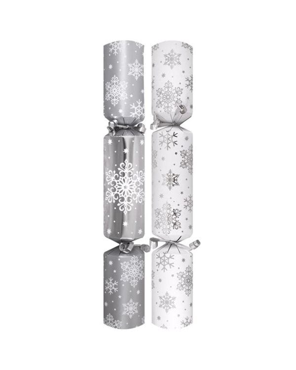 Silver and White Crackers - 30cm (10pk)