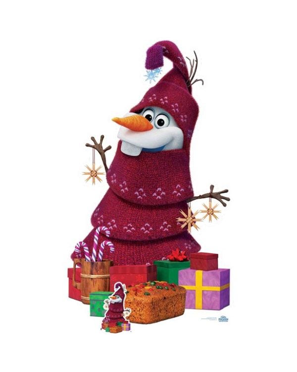 Frozen Olaf Christmas Adventure Cardboard Cutout - 164cm x 97cm
