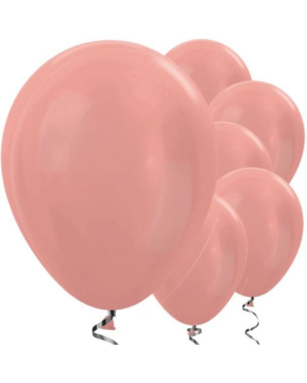 Rose Gold Metallic Balloons - 12&quot; Latex (50pk)