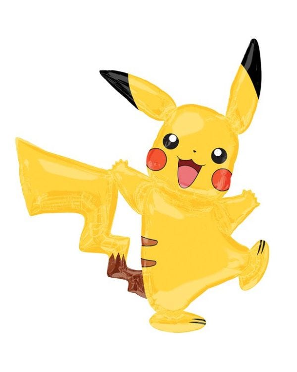 Pikachu Giant Foil Airwalker Balloon - 55&quot; x 52&quot;
