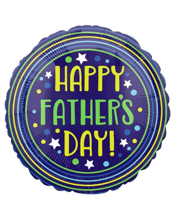 Happy Father&#039;s Day Circles Balloon - 18&quot; Foil