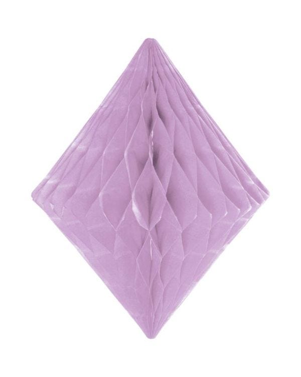 Lilac Honeycomb Diamond Decoration - 30cm