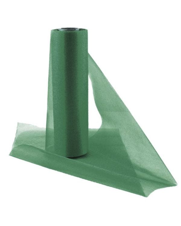 Bottle Green Organza Sheer Roll - 25m