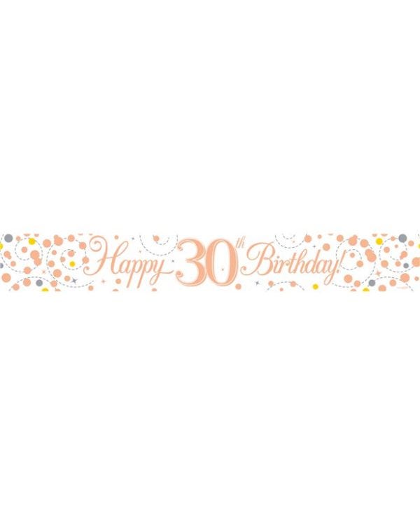 Sparkling Fizz &#039;Happy 30th Birthday&#039; Banner - 2.7m